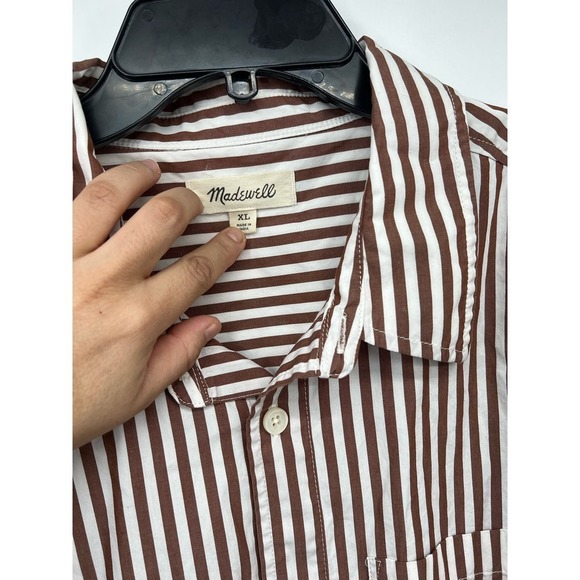 Madewell Big Easy‎ Stripe Long Sleeve Cotton Button- Up Shirt Mens Size XL - Picture 5 of 5